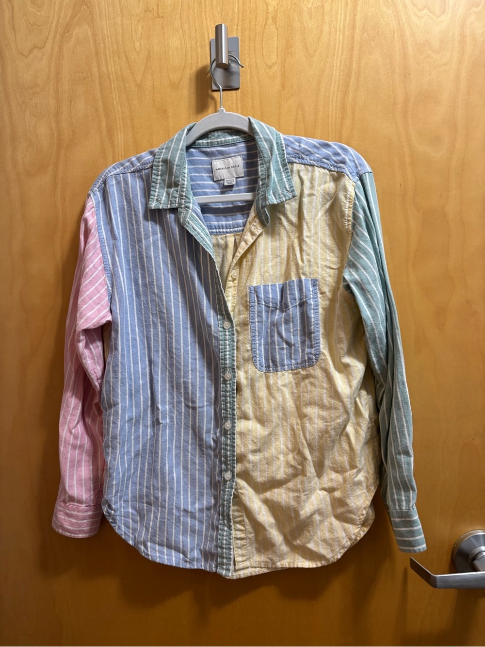 American Eagle Colorful Oversized Button Down